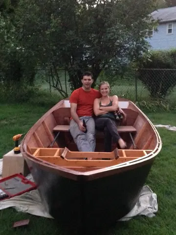 14 ft Rapid Robert: August Update: Rowing Seat, Bench Rails, Oarlock mounts, Paint, and Varnish