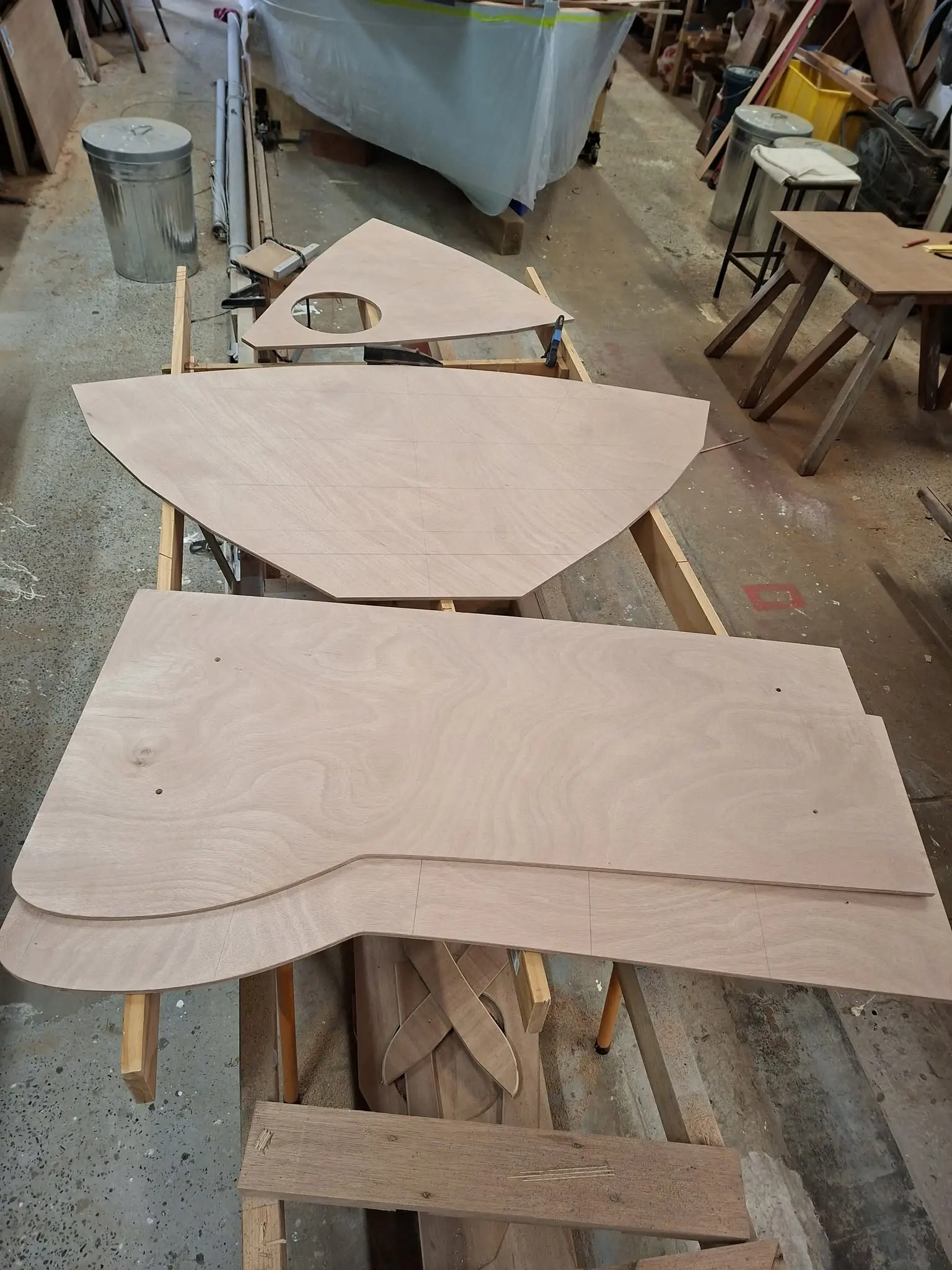 Navigator: We made more progress on the Navigator today with bulkheads 1 and 2 finished to size...