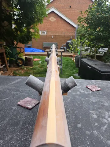 Paper Jet 14: Mast epoxy and sail track