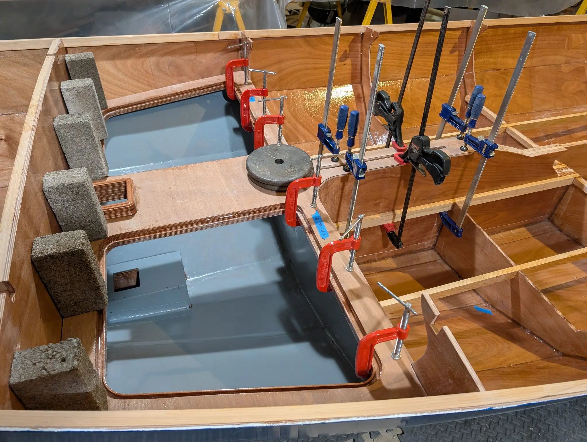 The Guider: Forward and aft cockpit decks installed