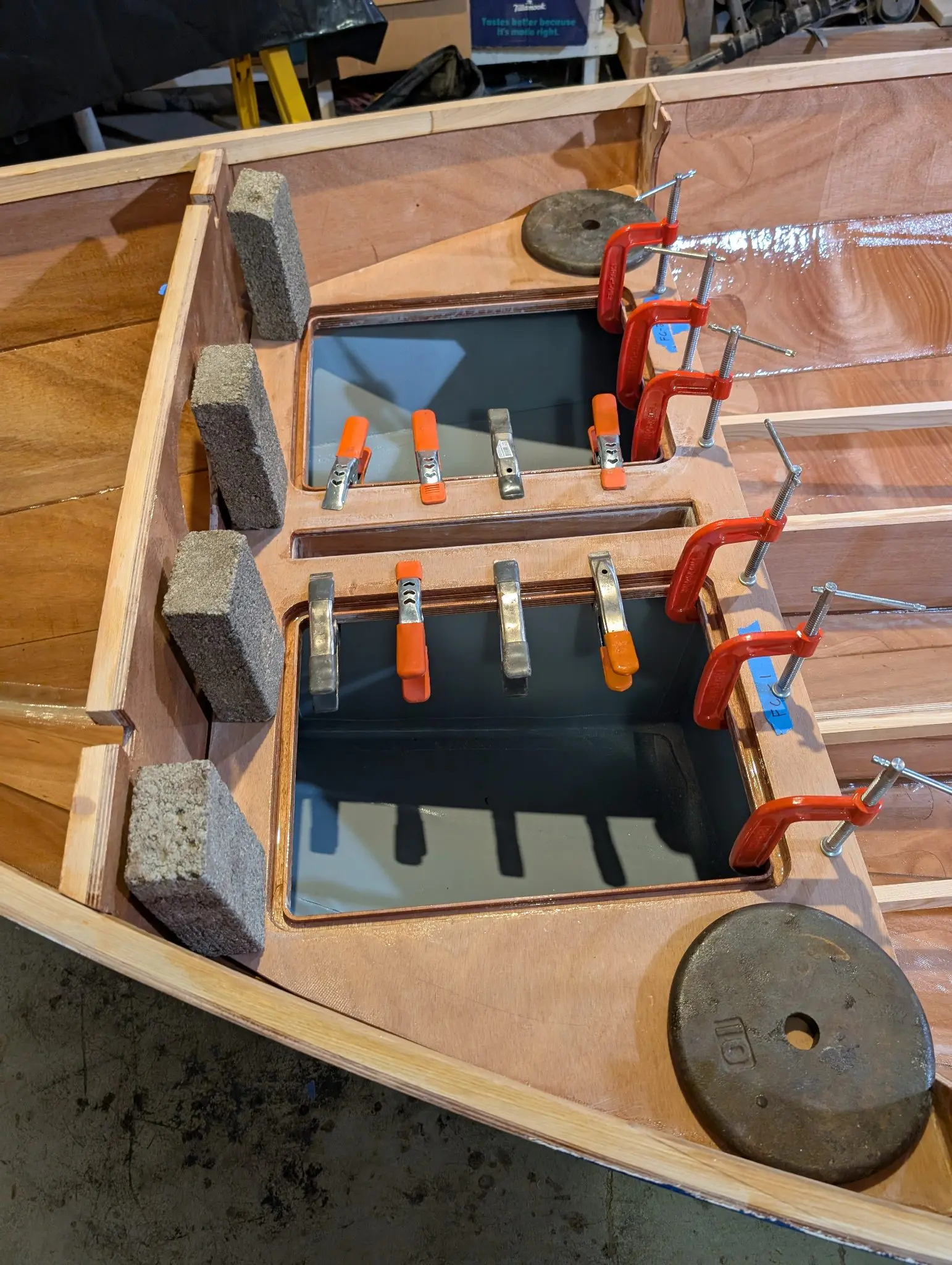 The Guider: Forward and aft cockpit decks installed