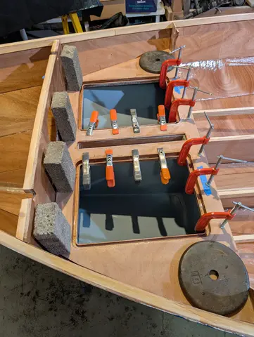 The Guider: Forward and aft cockpit decks installed