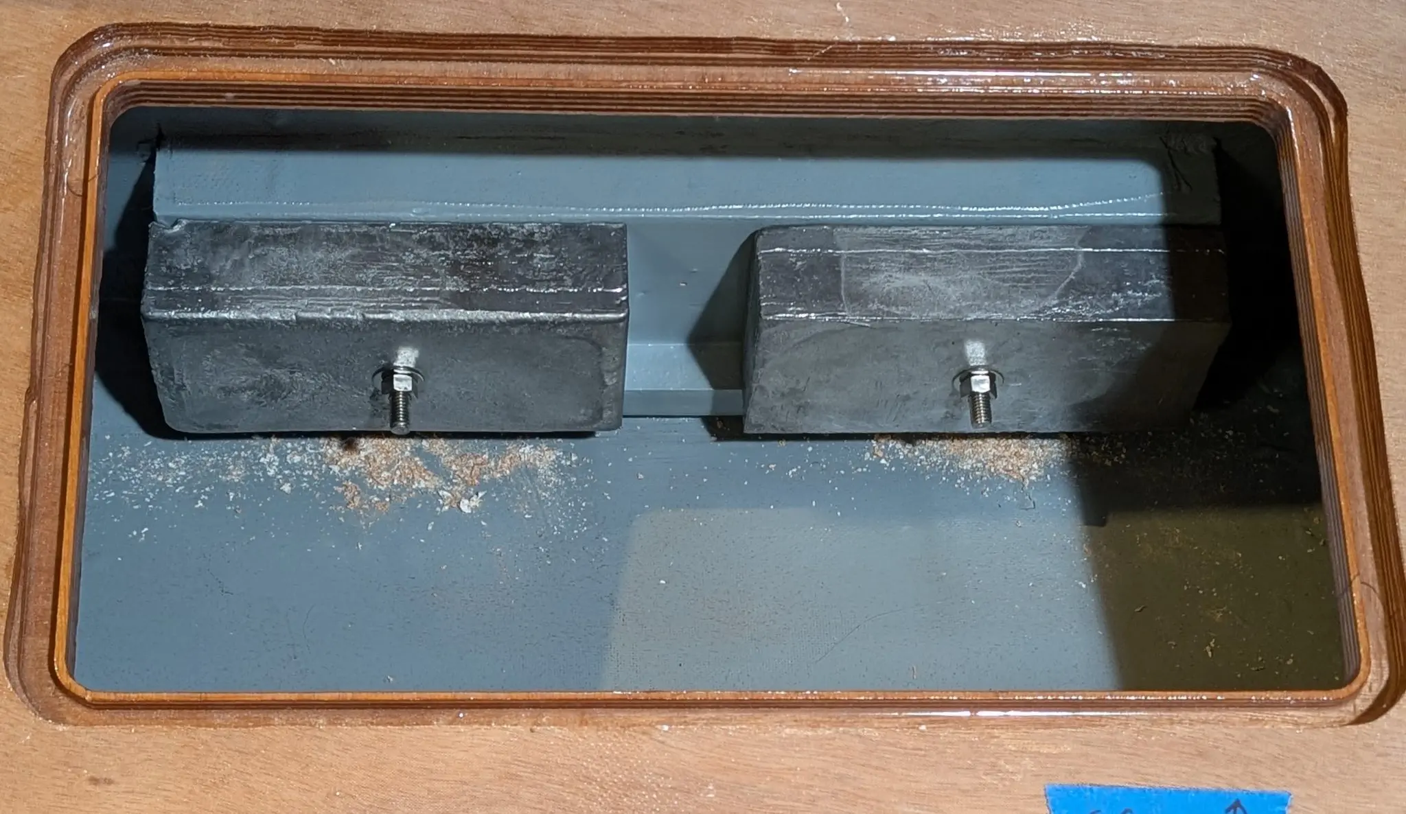 The Guider: Securing 200 lbs of lead ballast