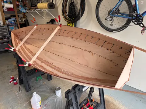 Micro-Wherry: Step 4: first tape
