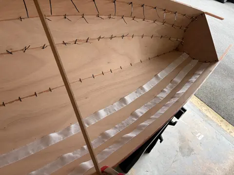 Micro-Wherry: Step 4: first tape