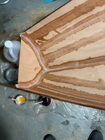 Micro-Wherry: Step 6: keel line and transom tape