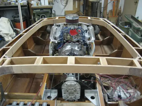 Hot Rod: 283 engine: Over the weekend, we installed the oil pan, remote oil filter relocation kit, dipstick tub