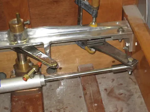 Hot Rod: Hydraulic steering: We've upgraded from a Teleflex NFB Dual Cable system to Seastar hydraulic steering