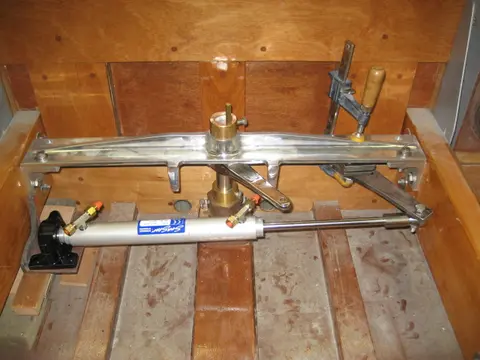 Hot Rod: Hydraulic steering: We've upgraded from a Teleflex NFB Dual Cable system to Seastar hydraulic steering