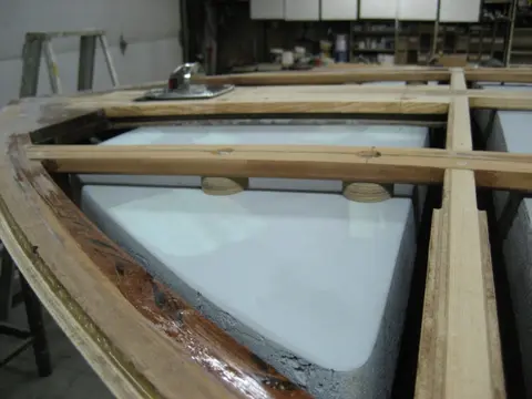 Hot Rod: Flotation: The flotation billets can't be installed under the deck battens unless they're cut into tw