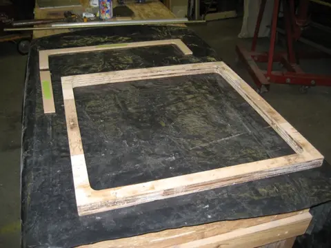 Hot Rod: Seats: The second layer was built up from 4 laminations of 1/4" marine grade plywood