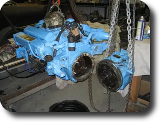 Hot Rod: Chris-Craft 283 rebuild: First step was to drain the engine oil and remove the transmission