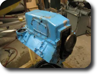 Hot Rod: Chris-Craft 283 rebuild: Industrial duty paint stripper was used to strip several coats of paint from the transmiss