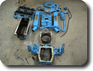 Hot Rod: Chris-Craft 283 rebuild: Industrial duty paint stripper was used to strip several coats of paint from the transmiss