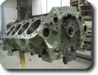 Hot Rod: Chris-Craft 283 rebuild: Block primed with DuPont 2580CR urethane primer