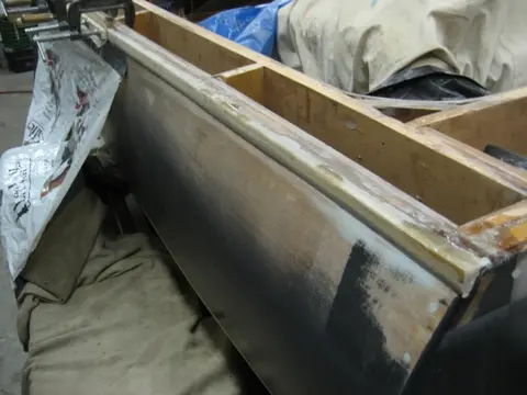 Hot Rod: Deck: Normally the deck fiberglass would overlap the deck-sheer junction with a two or three inc