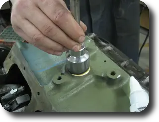 Hot Rod: Chris-Craft 283 rebuild: Frost plug holes were scuffed to bare metal