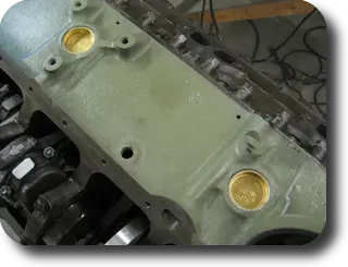 Hot Rod: Chris-Craft 283 rebuild: Frost plug holes were scuffed to bare metal