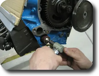 Hot Rod: Chris-Craft 283 rebuild: Frost plug holes were scuffed to bare metal