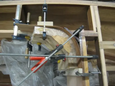 Hot Rod: Carlings and trim: We encapsulated the inside dash surface with one layer of two ounce mat followed up with o