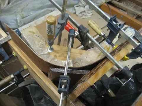 Hot Rod: Carlings and trim: We encapsulated the inside dash surface with one layer of two ounce mat followed up with o