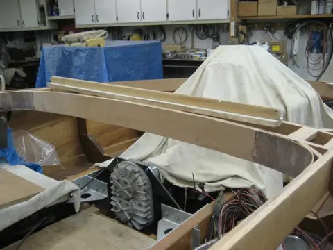 Hot Rod: Carlings and trim: We encapsulated the inside dash surface with one layer of two ounce mat followed up with o