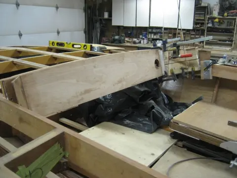 Hot Rod: Carlings and trim: We encapsulated the inside dash surface with one layer of two ounce mat followed up with o