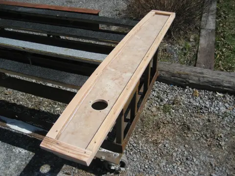 Hot Rod: Carlings and trim: We encapsulated the inside dash surface with one layer of two ounce mat followed up with o