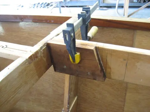 Hot Rod: Carlings and trim: We encapsulated the inside dash surface with one layer of two ounce mat followed up with o