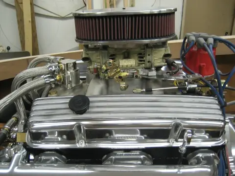 Hot Rod: 283 engine: The original Carter 3660 carburetor was upgraded to a Holley 600 CFM marine four barrel ca