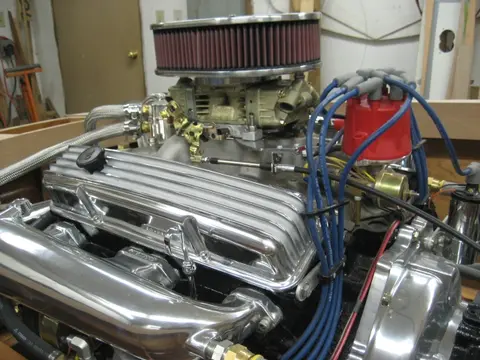 Hot Rod: 283 engine: The original Carter 3660 carburetor was upgraded to a Holley 600 CFM marine four barrel ca