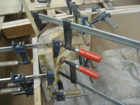 Hot Rod: Carlings and trim: Second lamination, Port corner