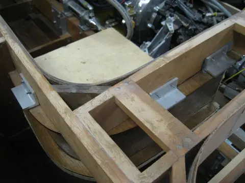 Hot Rod: Jump seats and fuel tank: Port side seat support completed