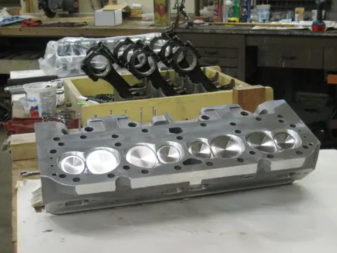 Hot Rod: 355 engine: To check the main bearing oil clearance, we cut a plastigauge strip and placed it on the c