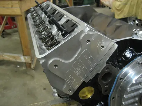 Hot Rod: 355 engine: Pistons are TRW .030" over flat top forged units