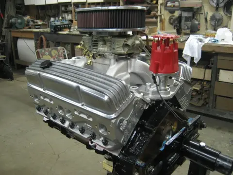 Hot Rod: 355 engine: The stock head bolts were upgraded with an ARP head stud kit