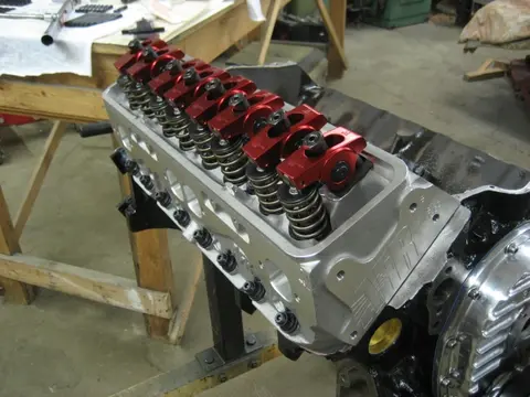 Hot Rod: 355 engine: The stock head bolts were upgraded with an ARP head stud kit