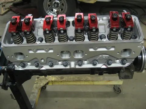 Hot Rod: 355 engine: The stock head bolts were upgraded with an ARP head stud kit