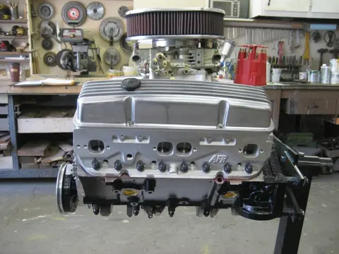 Hot Rod: 355 engine: The stock head bolts were upgraded with an ARP head stud kit