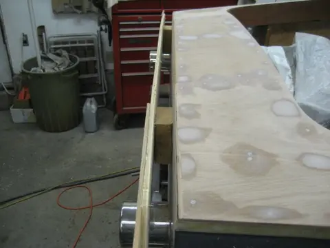 Hot Rod: Deck: With the rear deck panels installed, it's time to put a 1/2" radius on the deck ply at the