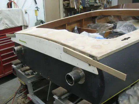 Hot Rod: Deck: With the rear deck panels installed, it's time to put a 1/2" radius on the deck ply at the