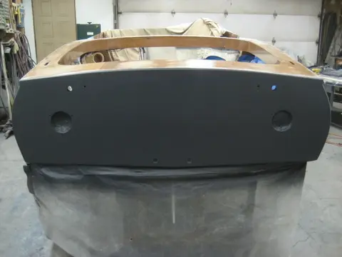 Hot Rod: Deck: The rear deck was sanded with an inline air file with 40 grit sandpaper and blocked with a