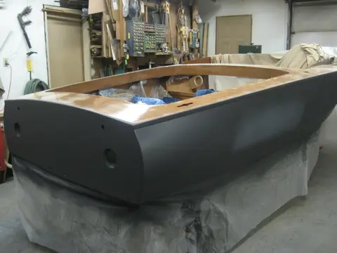 Hot Rod: Deck: The rear deck was sanded with an inline air file with 40 grit sandpaper and blocked with a
