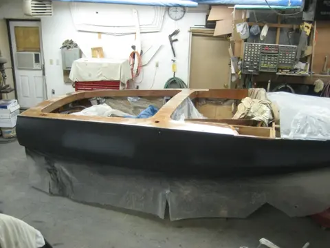 Hot Rod: Deck: The rear deck was sanded with an inline air file with 40 grit sandpaper and blocked with a