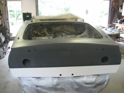 Hot Rod: Deck: A transit level was used to mark a 6" waterline on the hull