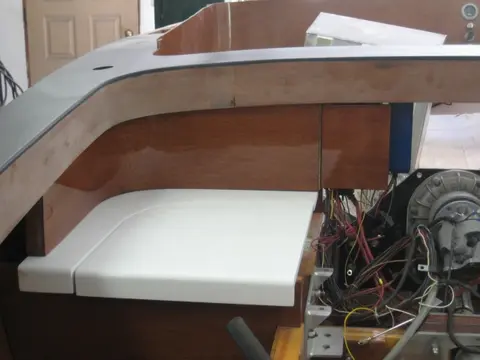 Hot Rod: Jump seats and fuel tank: Port side fuel tank was placed on its cradle and the jumpseat panels were installed