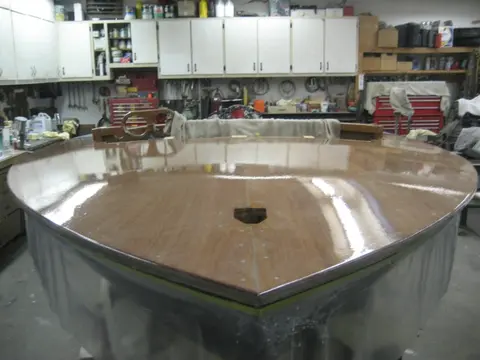 Hot Rod: Deck: Fill coat # 3 and 4 : Once the epoxy was fully cured, we airfiled with 80 grit sandpaper a