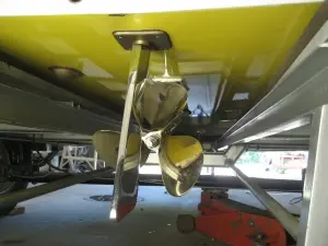 Hot Rod: Propeller: The propeller shaft was shortened by 5/8" to reduce the distance between the aft end of th