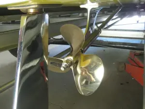 Hot Rod: Propeller: The propeller shaft was shortened by 5/8" to reduce the distance between the aft end of th