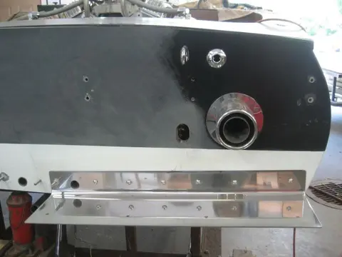 Hot Rod: Cavitation plates: A 9/32" pilot hole was bored followed by a 5/16" tap to thread the bolt hole